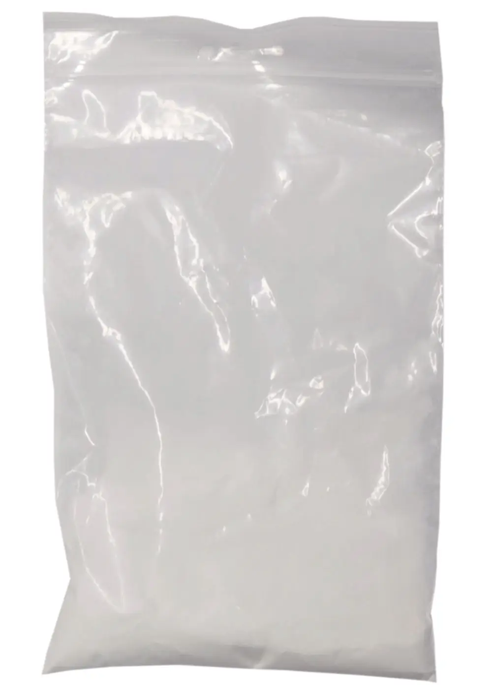 Transparente Plastiktüte mit feinem, weißem Inhalt. Produkt von Judo, geeignet für Bindemittelanwendungen.